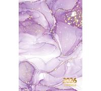 Agenda 2026 journalier: De Janvier à Décembre Format A5 - 365 jours 1 Page Par Jour Organiseur Planificateur - Roses Violettes Pour Femme Filles Mère