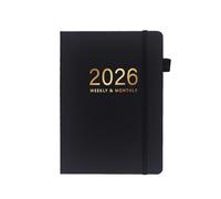 Agenda 2026 Les cahiers de 2026 serviront aux élèves for écrire leurs journaux intimes, notes bureau et travaux professionnels(Black)