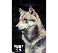 Agenda 2026: Loup - Semainier et Mensuel de Janvier à Décembre 2026 | Idéal pour Les Étudiants, Professionnels et Particuliers | Calendrier, Liste de Contacts, Notes - Petit Format de Poche