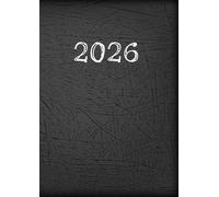 Agenda 2026 Nera: 12 Mesi da Gennaio a Dicembre 2026 | una Settimana in 2 pagine | Pianificatore Italiano Settimanale Grande A4.