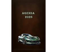 Agenda 2026 - Pour hommes: Couverture souple effet cuir brun, design voitures de sport