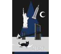 Agenda 2026 Promencat Edition New York Blu | Carillon Colors Creations: Planner giornaliero 2026 con orari, citazioni e fasi lunari - 372 pagine in formato 6x9 (15,24 x 22,86 cm)