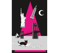 Agenda 2026 Promencat Edition New York Magenta | Carillon Colors Creations: Planner giornaliero 2026 con orari, citazioni e fasi lunari - 372 pagine in formato 6x9 (15,24 x 22,86 cm)