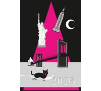 Agenda 2026 Promencat Edition New York Magenta | Carillon Colors Creations: Planner giornaliero 2026 con orari, citazioni e fasi lunari - 372 pagine in formato 6x9 (15,24 x 22,86 cm)