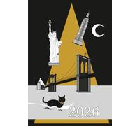 Agenda 2026 Promencat Edition New York Ocra | Carillon Colors Creations: Planner giornaliero 2026 con orari, citazioni e fasi lunari - 372 pagine in formato 6x9 (15,24 x 22,86 cm)