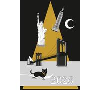 Agenda 2026 Promencat Edition New York Ocra | Carillon Colors Creations: Planner giornaliero 2026 con orari, citazioni e fasi lunari - 372 pagine in formato 6x9 (15,24 x 22,86 cm)