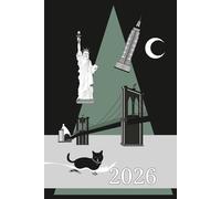 Agenda 2026 Promencat Edition New York Salvia | Carillon Colors Creations: Planner giornaliero 2026 con orari, citazioni e fasi lunari - 372 pagine in formato 6x9 (15,24 x 22,86 cm)