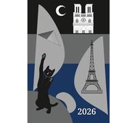 Agenda 2026 Promencat Edition Paris Blu | Carillon Colors Creations: Planner giornaliero 2026 con orari, citazioni e fasi lunari - 372 pagine in formato 6x9 (15,24 x 22,86 cm)