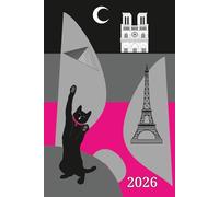 Agenda 2026 Promencat Edition Paris Magenta | Carillon Colors Creations: Planner giornaliero 2026 con orari, citazioni e fasi lunari - 372 pagine in formato 6x9 (15,24 x 22,86 cm)