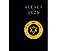 Agenda 2026 religion juive: Semainier Professionnel, 2 Pages Par Semaine Avec Heure, Format A4 ,Torah , talmud