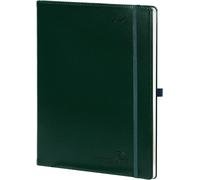 Agenda 2026 Semainier A4 Grand Format 29,7 X 21 Cm En Français - Couverture Souple En Pu Cuir, Intervalles De 15 Minutes, D'jan 2026 À Déc 2026, Papier 100 G/M², Vert Foncé