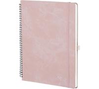 Agenda 2026 Semainier A4 Grand Format 29,7 X 21 Cm En Français - Couverture Souple En Pu Cuir Spirale, Intervalles De 15 Minutes, D'jan 2026 À Déc 2026, Papier 100 G/M², Rose