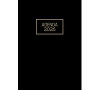 Agenda 2026 Semainier: A4 Noir Grand Format de Janvier à Décembre Planificateur Organiseur Professionnel 1 Semaine sur 2 Pages avec Heures 21 x 29,7 cm Hebdomadaire en Français