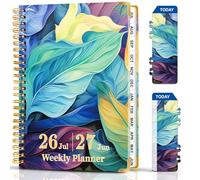 Agenda 2026 Semainier A5 Juil 2026 - Juin 2027, Carnet de Notes A5 Couverture Rigide Avec Vue Hebdomadaire, Planner Spirales, Weekly Planner Idéal Pour la Maison, le Bureau et les étudiants