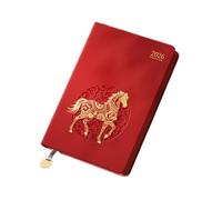 Agenda 2026 Semainier, Agenda Professionnel 2026, Vue Hebdomadaire Verticale, Une Page Par Jour, Avec Signet, Janvier 2026 à DéCembre 2026, Couverture Rigide (Rouge Chinois)