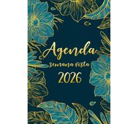 Agenda 2026 semana vista: Planificador semanal vertical | 12 mesi de Enero a Diciembre | una semana en dos páginas | Formato A5