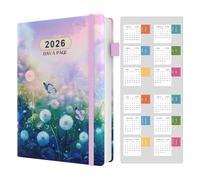 Agenda 2026 Un Jour Par Page, Un Page Par Jour, De Janvier 2026 à Décembre 2026, Planificateur Quotidien de Productivité avec Onglets et Autocollants Calendrier, Couverture Rigide avec Anneau pour