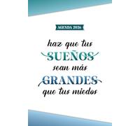 AGENDA 2026 vista DIARIA A5: Formato anual de 15,2 x 22,9 cm, con planificador mensual, registro de momentos importantes y entretenimiento audiovisual