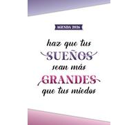 AGENDA 2026 vista DIARIA A5: Formato anual de 15,2 x 22,9 cm, con planificador mensual, registro de momentos importantes y entretenimiento audiovisual