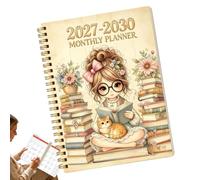 Agenda 2027-2030 Couverture Thème Lecture Carnet D'Objectifs | Agenda Mensuel Académique Pour Étudiants Entrepreneurs Enseignants Freelances Consultants Cadres Maison École Appartement