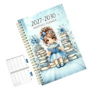 Agenda 2027-2030 Couverture Thème Lecture Carnet D'Objectifs | Agenda Mensuel Académique Pour Étudiants Entrepreneurs Enseignants Freelances Consultants Cadres Maison École Appartement