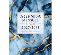 Agenda 2027-2031: Une Vue Claire sur l'Avenir | Planificateur Mensuel 5 ans | 60 Mois | de Janvier 2027-Décembre 2031 | 1 mois sur 2 pages | Organisateur Français | Grand Format A4 | 155 Pages.