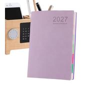 Agenda 2027 Avec Onglets, Stylo Rechargeable, Épais, Carnet A5 | Planning Mensuel Calendrier 2027 maison collège lycée liste de rendez-vous