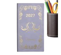 Agenda 2027 de Poche Format Poche Organiseur 365 Jours Carnet A6 | pour Bureau, École, , Vacances, Réunion, Étude, Travail Planificateur Journal