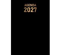 Agenda 2027: Semainier hebdomadaire et mensuel professionnel - 12 mois de janvier à décembre - 1 semaine sur 2 pages avec horaires - Grand format A4