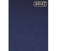 Agenda 2027 Semainier Professionnel Format A4: Planificateur Hebdomadaire et Mensuel | 1 Semaine sur 2 Pages Verticales | Calendrier 2027 avec Jours Fériés, Objectifs & Pages Notes
