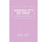 Agenda 2en1 de Prof 2026-2027 VIOLET | Semainier & Suivi de Réunions pour Enseignants Scolaire Primaire | Coloré avec To Do List et Notes: Pensé pour ... scolaire ET vos réunions en un seul carnet