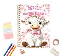 Agenda 4 Ans Carnet D'Écriture À Vache Mignonne 60 Mois 2026-2030 | Agenda Calendrier Mensuel Pour Lecture Santé Étude École Tâche Nettoyage Maison Exercice Vacances Fête