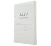 Agenda à Feuilles Mobiles A5 2024 Papier Blanc, Rentrée Scolaire | Planification Quotidienne, Recharge pour Enseigner et Staff, Format Portable, Organiser Travail et Notes