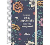 Agenda À Spirale Design Collection 2025, 1 Page Par Jour, Janvier 2025 - Décembre 2025 (12 Mois), Impossible, Italien