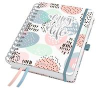 Agenda à spirale Jolie 2026-1 an - env. A5 - Inspiration des roses - 2 pages = 1 semaine - Couverture rigide - 120 g/m²