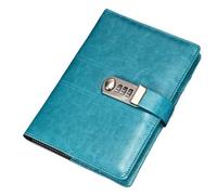 Agenda A5 de couleur unie, carnets et journaux, agenda avec mot passe, bureau, cahiers d'affaires, fournitures scolaires pour l'organisation quotidienne personnelle(Light Blue)