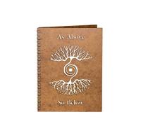 Agenda A5 personnalisé din lemn - Pomul vietii "As above, so below!"