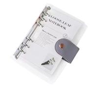 Agenda A6 - Transparent - 6 anneaux A6 - En PVC durable - Portable - Pour les tâches, les études de santé, le nettoyage, la lecture, l'entraînement à la maison, les fêtes d'anniversaire psychiatriques