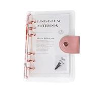 Agenda A6 transparent à 6 anneaux pour planification des tâches, journal de voyage avec pages de planification rechargeables, organiseur pour études, santé, nettoyage, lecture, maison, bureau