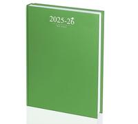 Agenda académique 2024-2025 A4 1 jour par page avec reliure à rabat (vert citron)