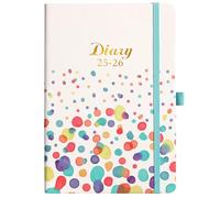 Agenda académique 2025-2026 - Semainier 2025-2026 - A5 - Avec passant pour stylo - Août 2025 à juillet 2026 - 2 marque-pages - Papier épais - Poche intérieure - 21,5 x 14,7 x 1,6 cm - Beau motif