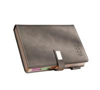Agenda académique 2026 en cuir synthétique avec fermeture à bouton et emplacements pour stylos 400 pages datées pour planifier le travail