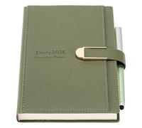 Agenda académique 2026 journalier 2026 à décembre 2026 avec stylo, couverture rigide et autocollants, poche intérieure, papier épais de qualité supérieure (cyan, A5)