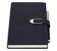 Agenda académique 2026 journalier 2026 à décembre 2026 avec stylo, couverture rigide et autocollants, poche intérieure, papier épais de qualité supérieure (bleu, A5)