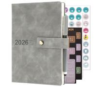 Agenda académique 2026, planificateur quotidien, A5 une page par jour, agenda quotidien de janvier 2026 à décembre 2026, carnets d'organisation à couverture rigide avec porte-stylo, marque-page