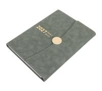 Agenda Académique 2027 en Similicuir Vert, Carnet de Planning | Format Compact A5, Vue Annuelle de Référence, pour École et Affaires, Couverture Souple