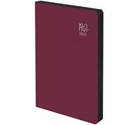 Agenda Académique 22-23 - Cuir Régénéré - Volcano - Semaine Vue - Format A5-15 x 21 cm - Langue : Espagnol - Anglais - Comprend deux rubans et autocollants - Kunnui