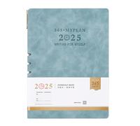 Agenda académique journalier hebdomadaire mensuel 2025 page datée 2025 en cuir de janvier 2025 à décembre pour homme et femme avec couverture rigide