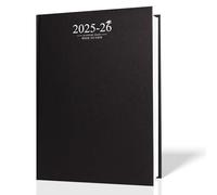 Agenda académique semainier 2024-2025 au format A4 avec couverture reliée sur deux pages (Noir)