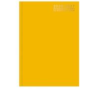 Agenda académique semainier 2026-2027 sur 18 mois avec couverture rigide Jaune Format A5